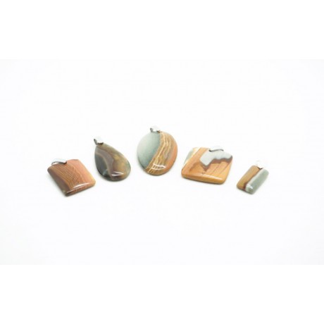 Pendentif Jaspe Polychrome