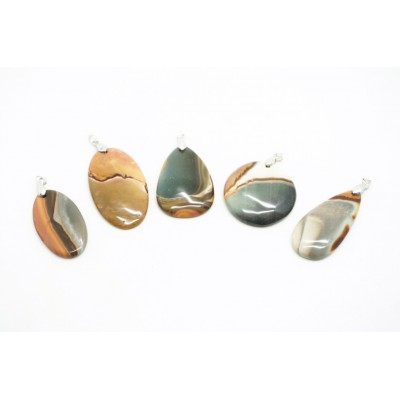 Pendentif Jaspe Polychrome