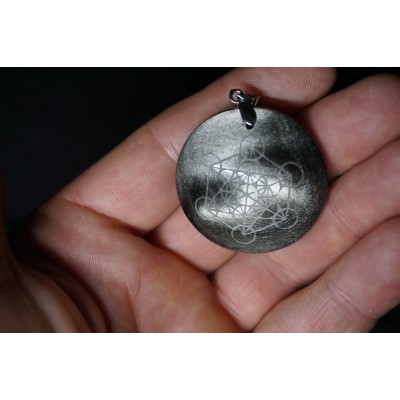 Pendentif Métatron Obsidienne