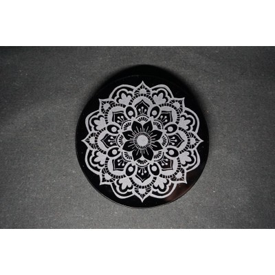 Mandala Miroir obsidienne