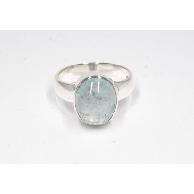 Bague Aigue Marine serti en argent 925