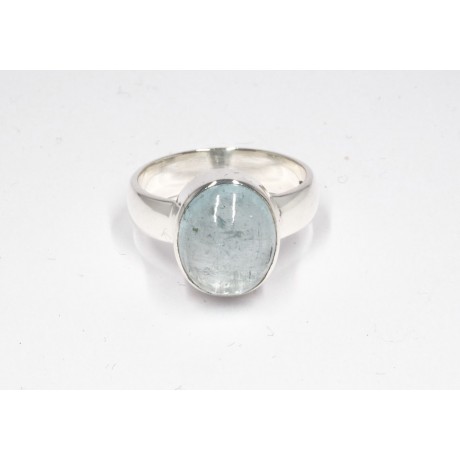 Bague Aigue Marine serti en argent 925