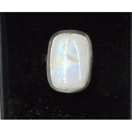 Bague Fixe Labradorite blanche en argent 925