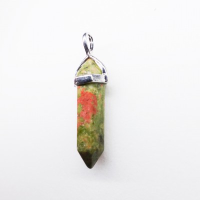 Pendentif Unakite pointe