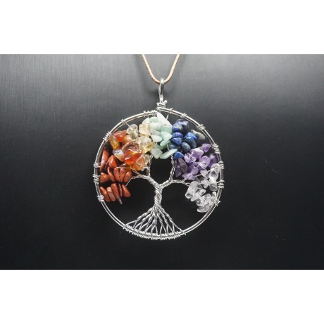 Pendentif Arbre de vie 7 chakra