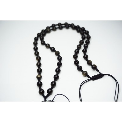 Collier obsidienne oeil...
