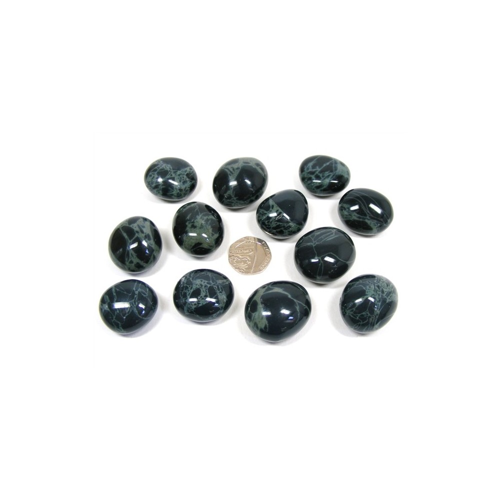 Pierre roulée Spider Obsidienne