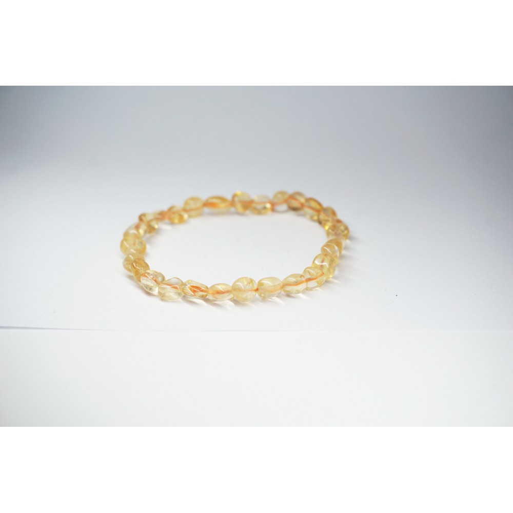 Bracelet citrine petit galet