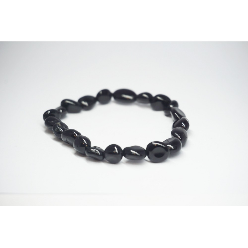 Bracelet Tourmaline noire petit galet