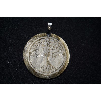 Pendentif arbre de vie gravé