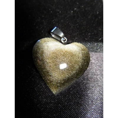 Pendentif coeur Obsidienne...