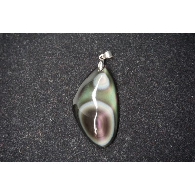 Pendentif Forme libre obsidienne oeil céleste
