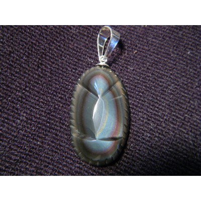Pendentif vièrge obsidienne grossiste