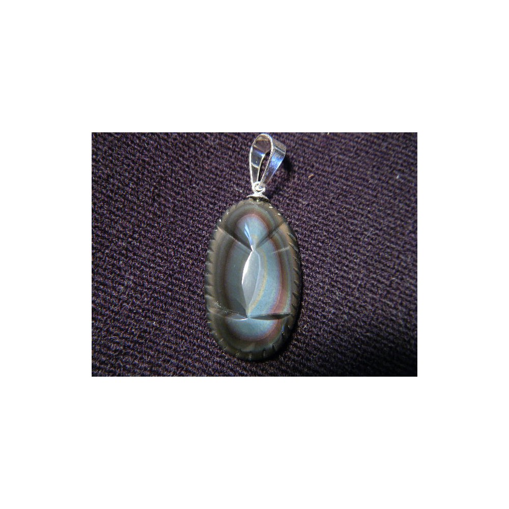 Pendentif vièrge obsidienne grossiste