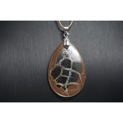 Pendentif Septaria Noire