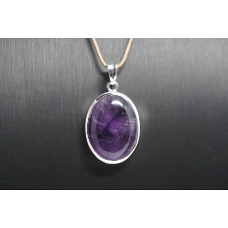 Pendentif Améthyste serti en argent 925