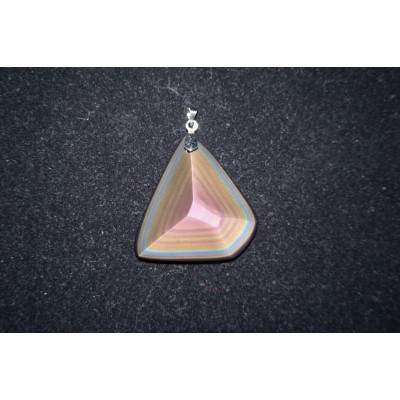 Pendentif Facettes obsidienne oeil céleste