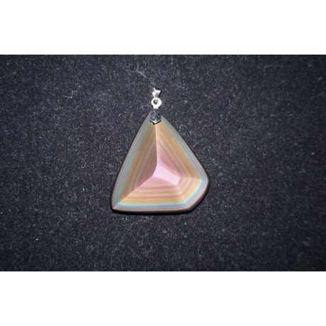 Pendentif Facettes obsidienne oeil céleste