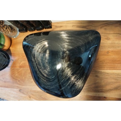 Galet obsidienne argentée...