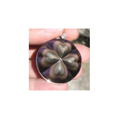 Pendentif trèfle oeil céleste
