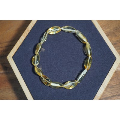 Bracelet adulte Ambre Translucide Citron