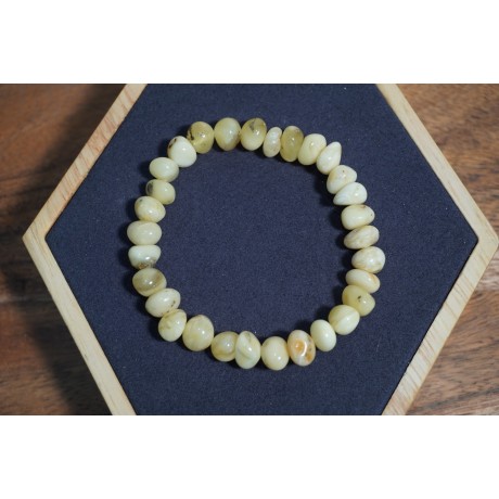Bracelet adulte Ambre Royale Blanc BRC-AM8