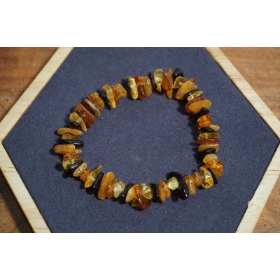 Bracelet Chips adulte Ambre Trois Couleurs