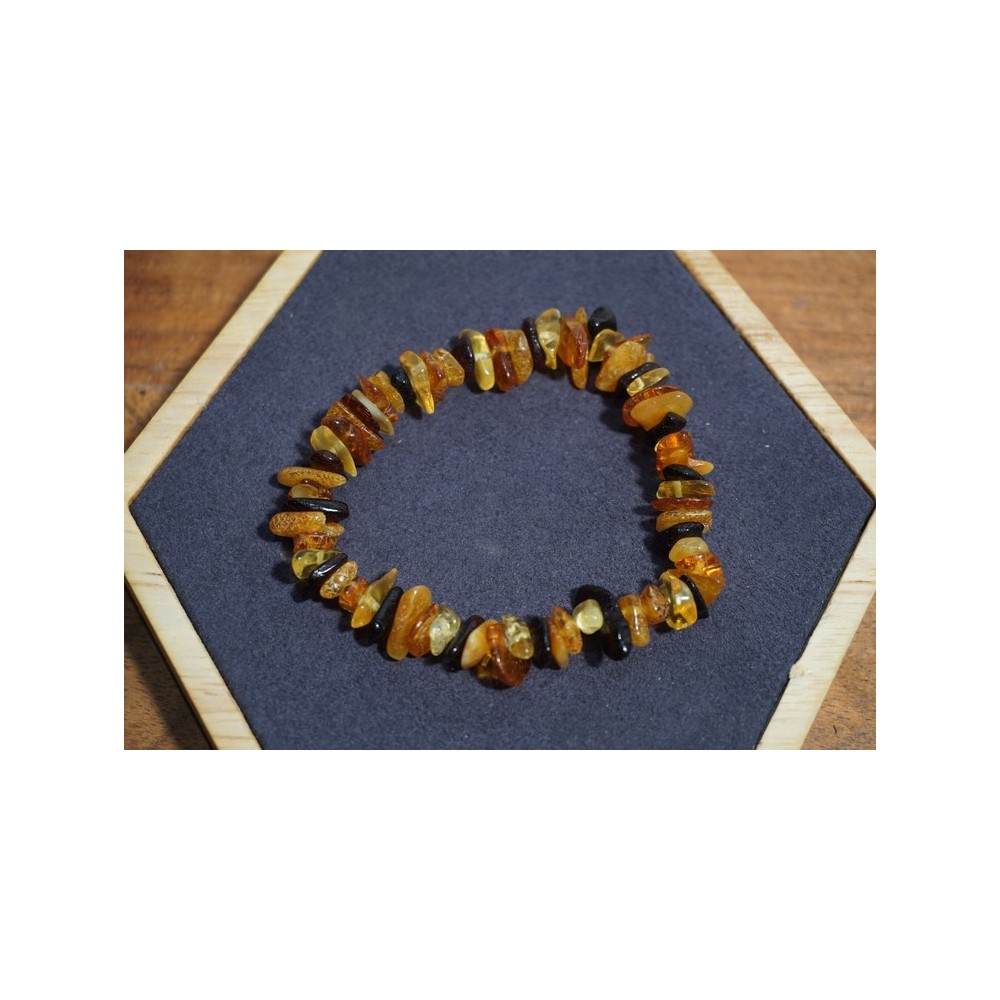 Bracelet Chips adulte Ambre Trois Couleurs