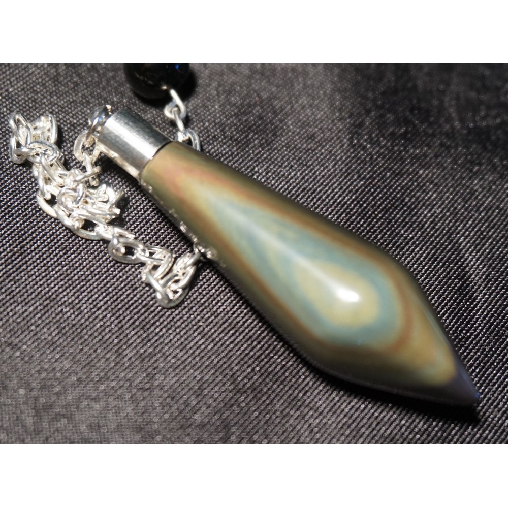Pendule Long obsidienne oeil céleste
