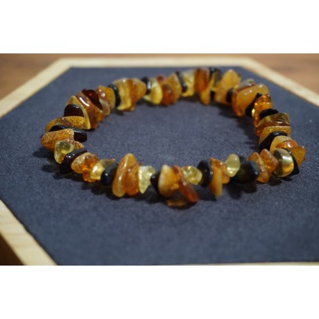 Bracelet Chips adulte Ambre Trois Couleurs