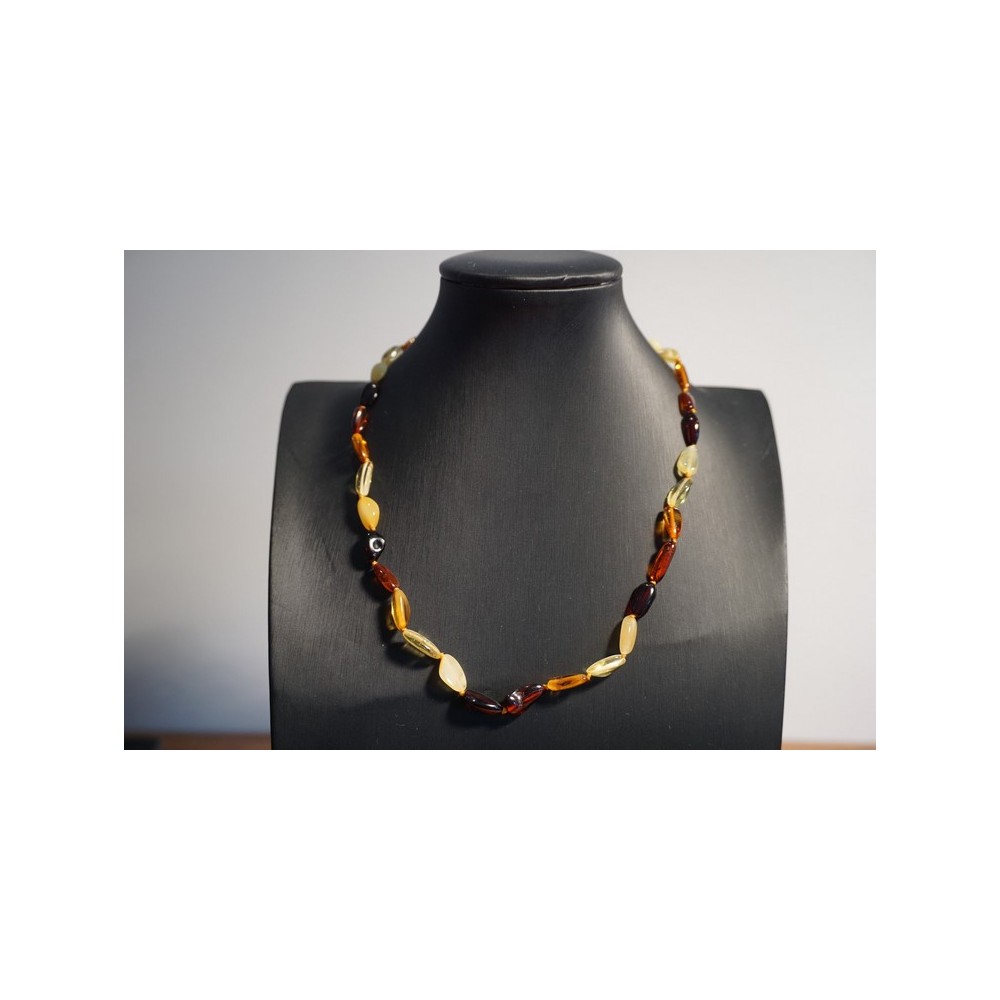 Collier adulte Ambre Trois Couleurs