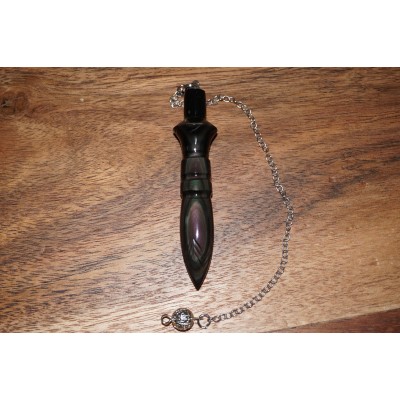Pendule THOT obsidienne noire