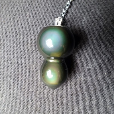 Pendule double OBSIDIENNE oeil céleste