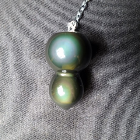Pendule double OBSIDIENNE oeil céleste