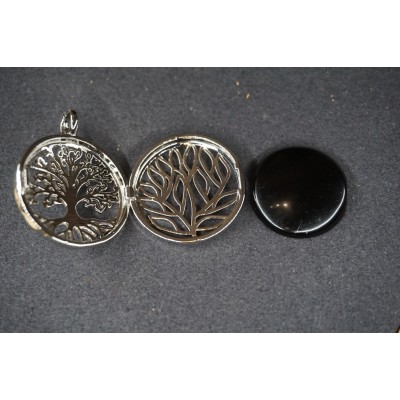 Pendentif Arbre de vie en Métal Pierres au choix