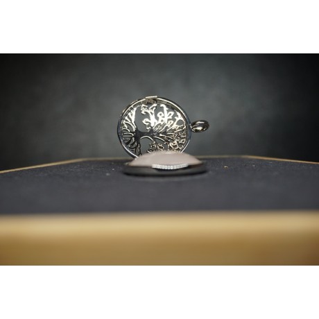 Pendentif Arbre de vie en Métal Pierres au choix