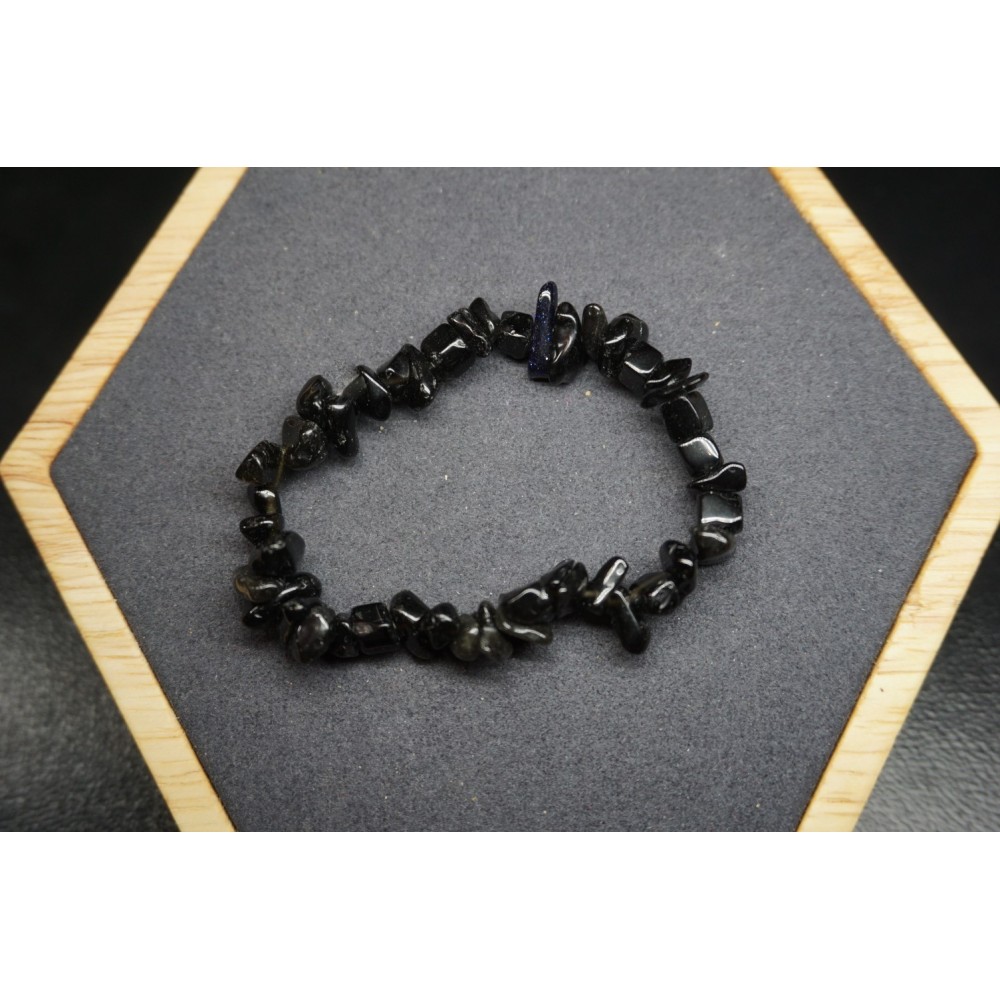 Bracelet Obsidienne Noire Lot de 10