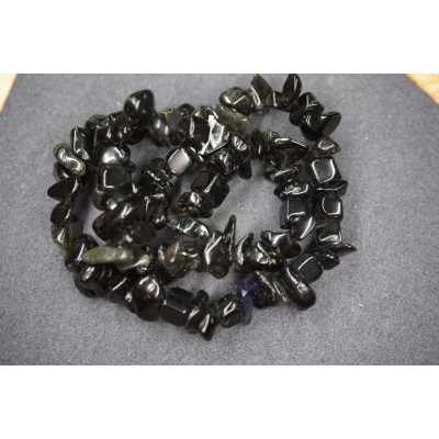 Bracelet Obsidienne Noire Lot de 10
