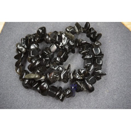Bracelet Obsidienne Noire Lot de 10