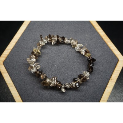 Bracelet Chips Quartz Fumé Lot de 10