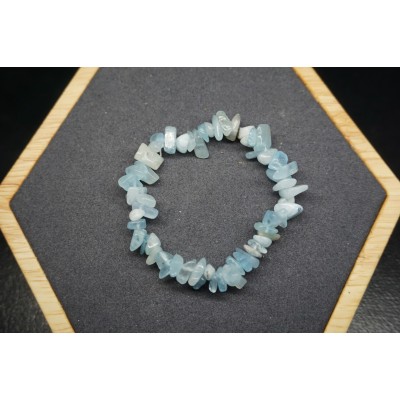 Bracelet Chips Aigue Marine Lot de 10