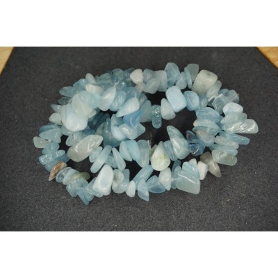 Bracelet Chips Aigue Marine Lot de 10