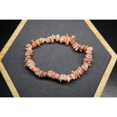 Bracelet Chips Rhodochrosite Lot de 10