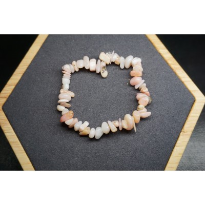 Bracelet Chips Opale Rose Lot de 10