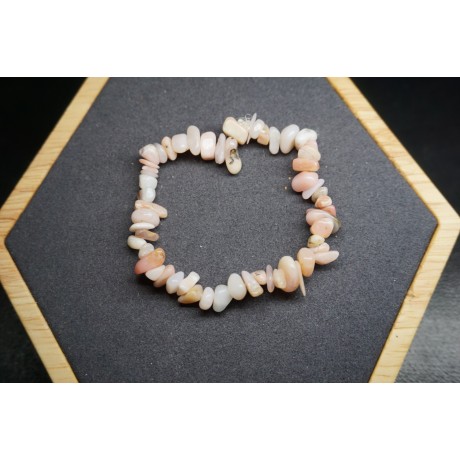Bracelet Chips Opale Rose Lot de 10