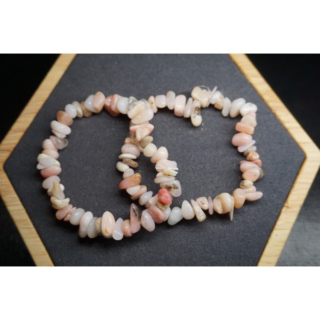 Bracelet Chips Opale Rose Lot de 10