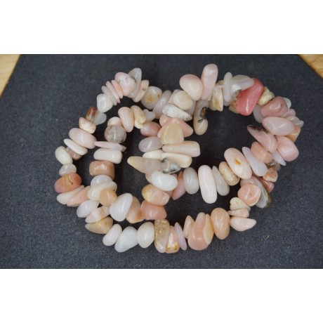 Bracelet Chips Opale Rose Lot de 10