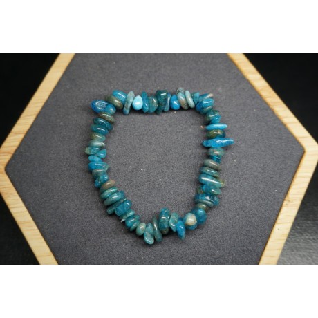 Bracelet Chips Apatite Bleu Lot de 10