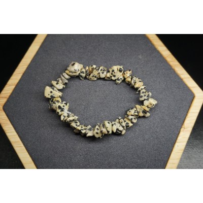 Bracelet Chips Jaspe Dalmatien Lot de 10