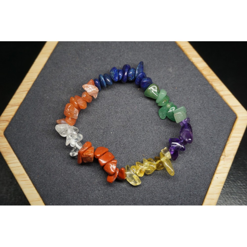 Bracelet Chips 7 Chakras Lot de 10